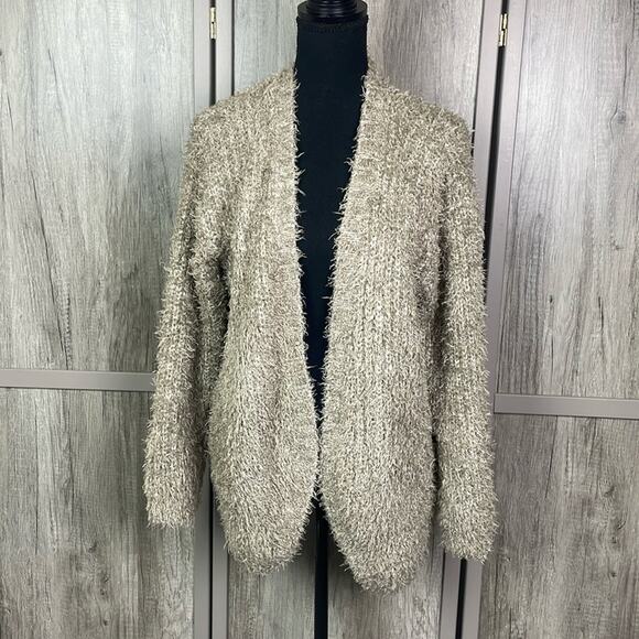 Kensie oversized chunky soft fuzzy cardigan women's S - Picture 1 of 11